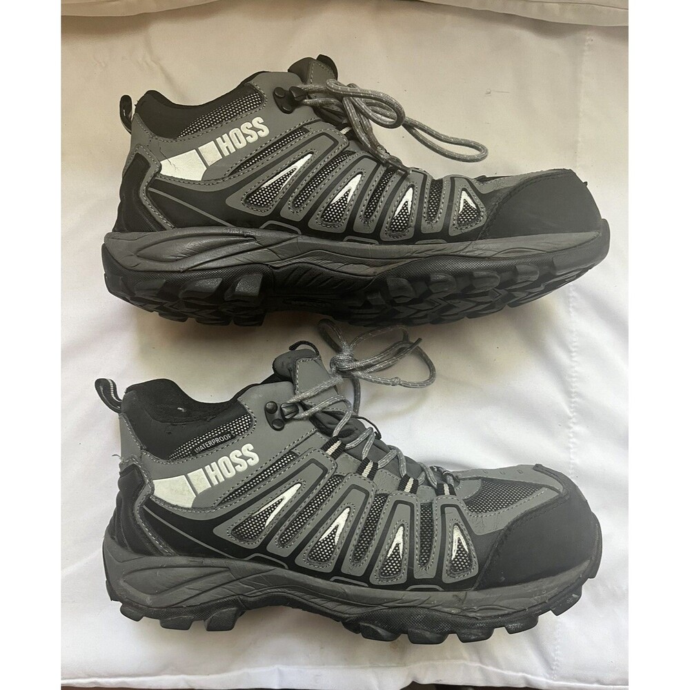 Hoss Mens Trail Hiking Shoes Gray Size 9.5 M - Read